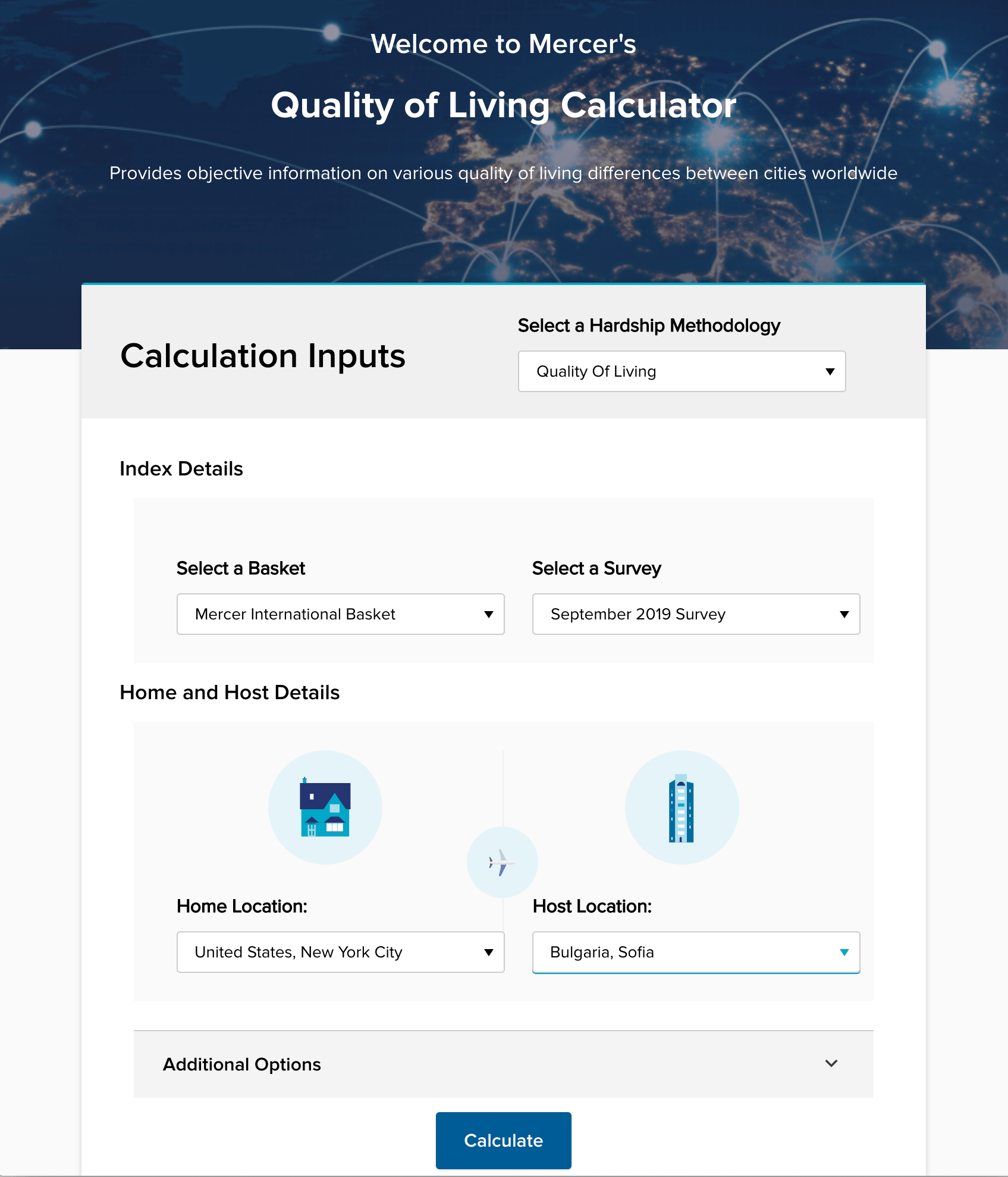 生活质量计算器-欢迎屏幕
